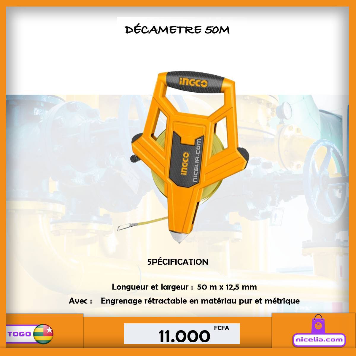 Produit DECA50 - Décamètre - 50 m - Tremblay SA